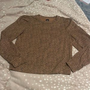 GAP Brown Leopard Print Sweatshirt